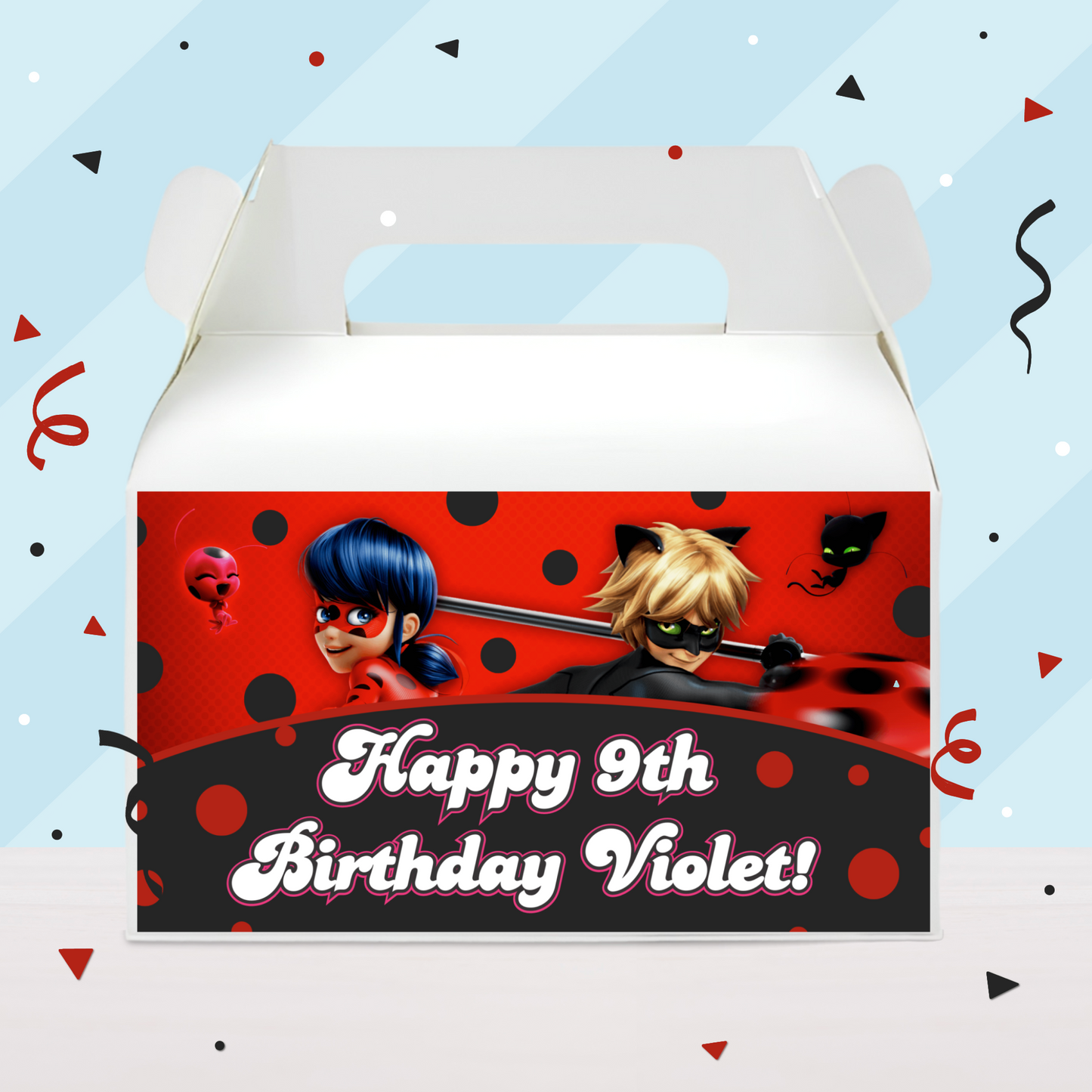 Miraculous Ladybug Birthday Party Gable Box