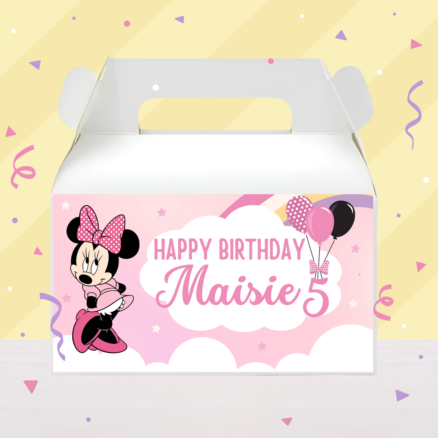 Minnie Mouse Clubhouse Birthday Party Gable Box