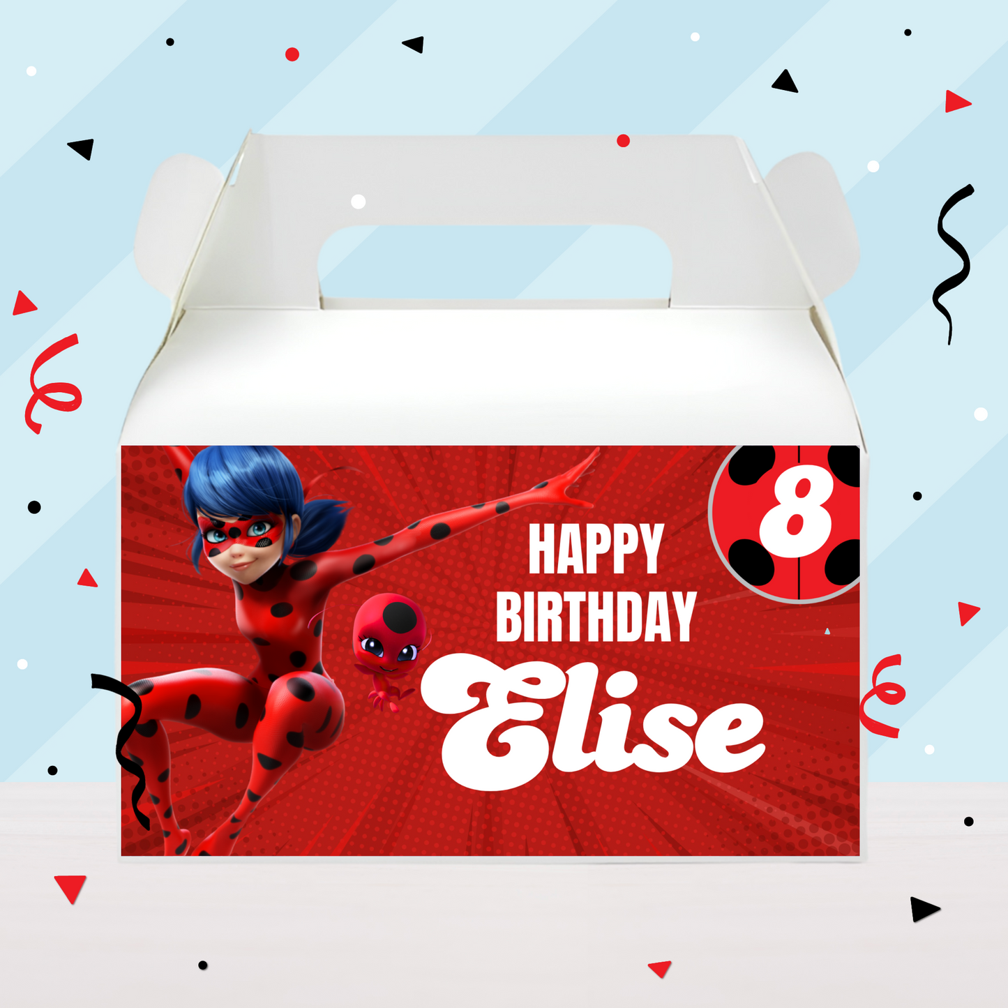 Miraculous Ladybug Birthday Party Gable Box