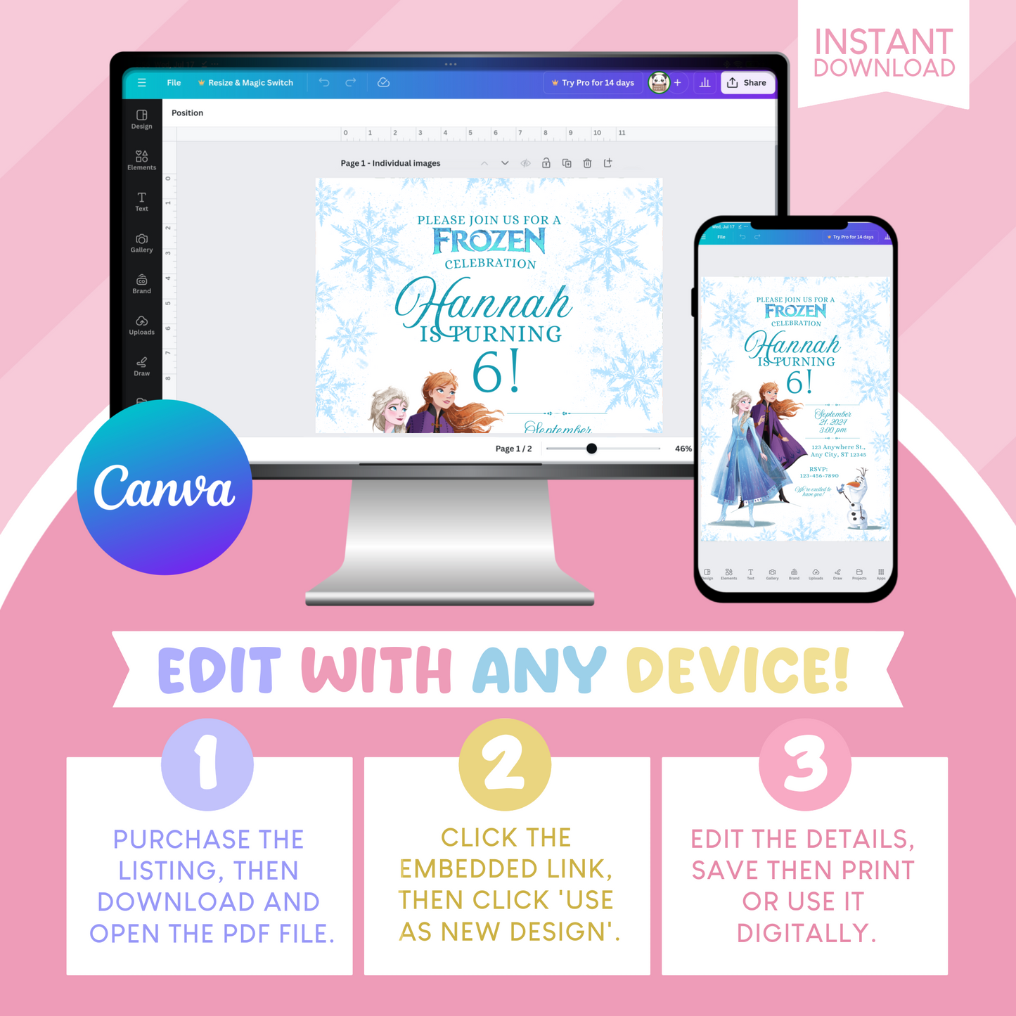 Frozen Birthday Party Invitation