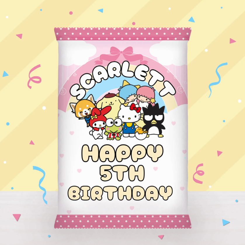 Sanrio Birthday Party Favor Chip Bag