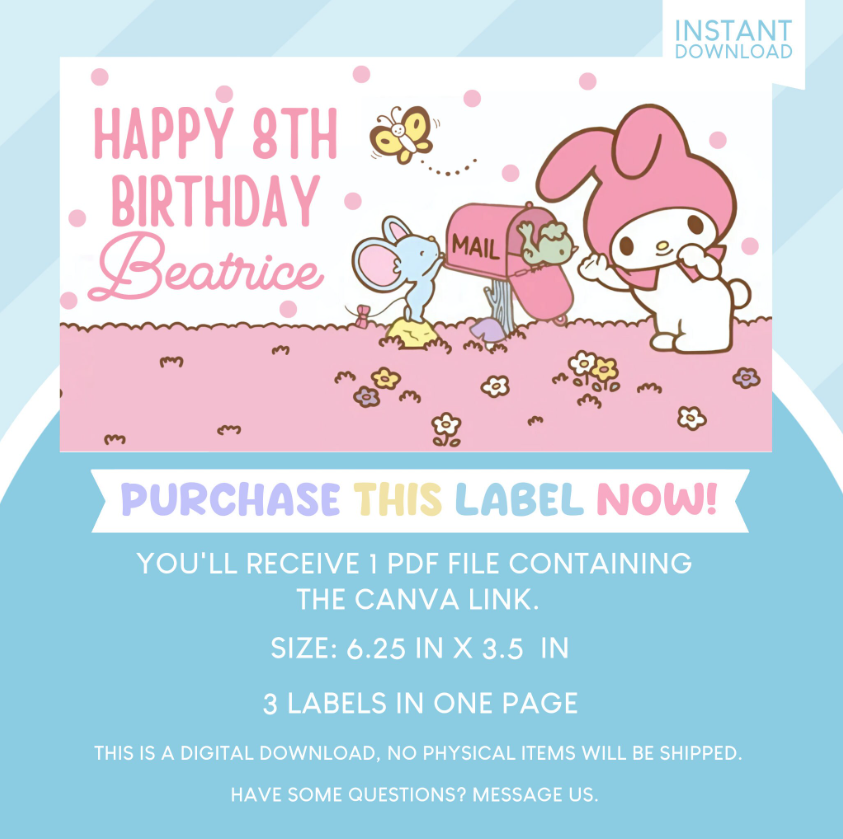 My Melody Birthday Party Gable Box