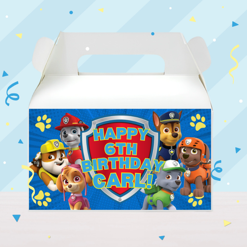 Paw Patrol Birthday Party Gable Box