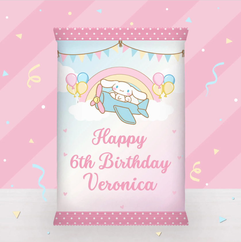 Cinnamoroll Birthday Party Favor Chip Bag