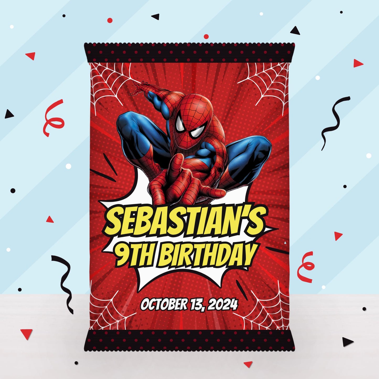 Spiderman Superhero Birthday Party Favor Chip Bag