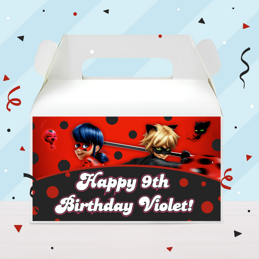 Miraculous Ladybug Birthday Party Gable Box