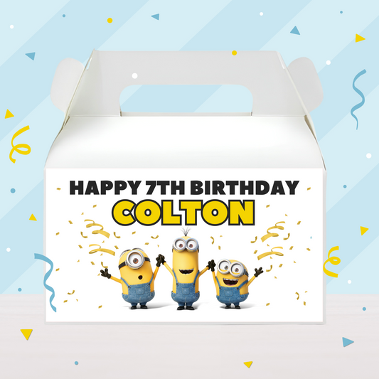 Minions Birthday Party Gable Box