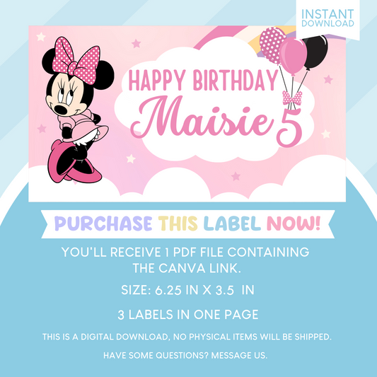 Minnie Mouse Clubhouse Birthday Party Gable Box