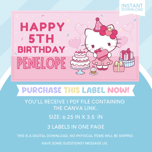 Hello Kitty Birthday Party Favor Gable Box