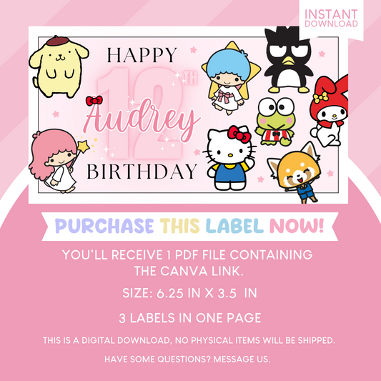 Sanrio Birthday Party Gable Box