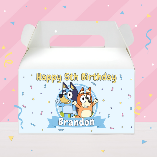 Bluey Birthday Party Gable Box