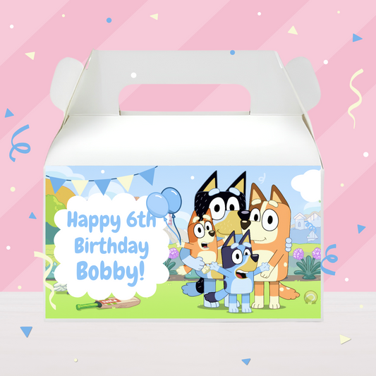 Bluey Birthday Party Gable Box