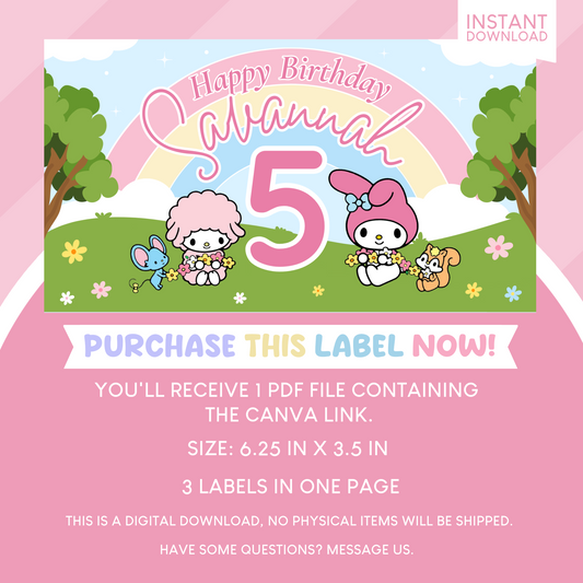 My Melody Birthday Party Gable Box