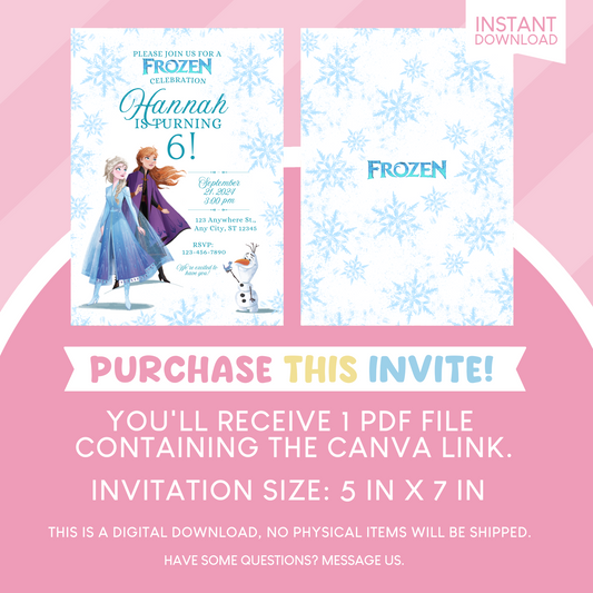 Frozen Birthday Party Invitation