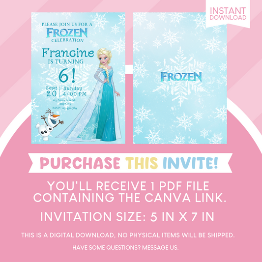 Frozen Birthday Party Invitation