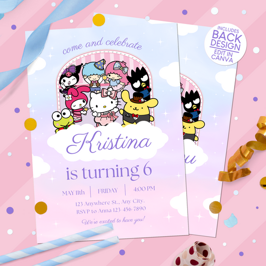 Sanrio Birthday Party Invitation