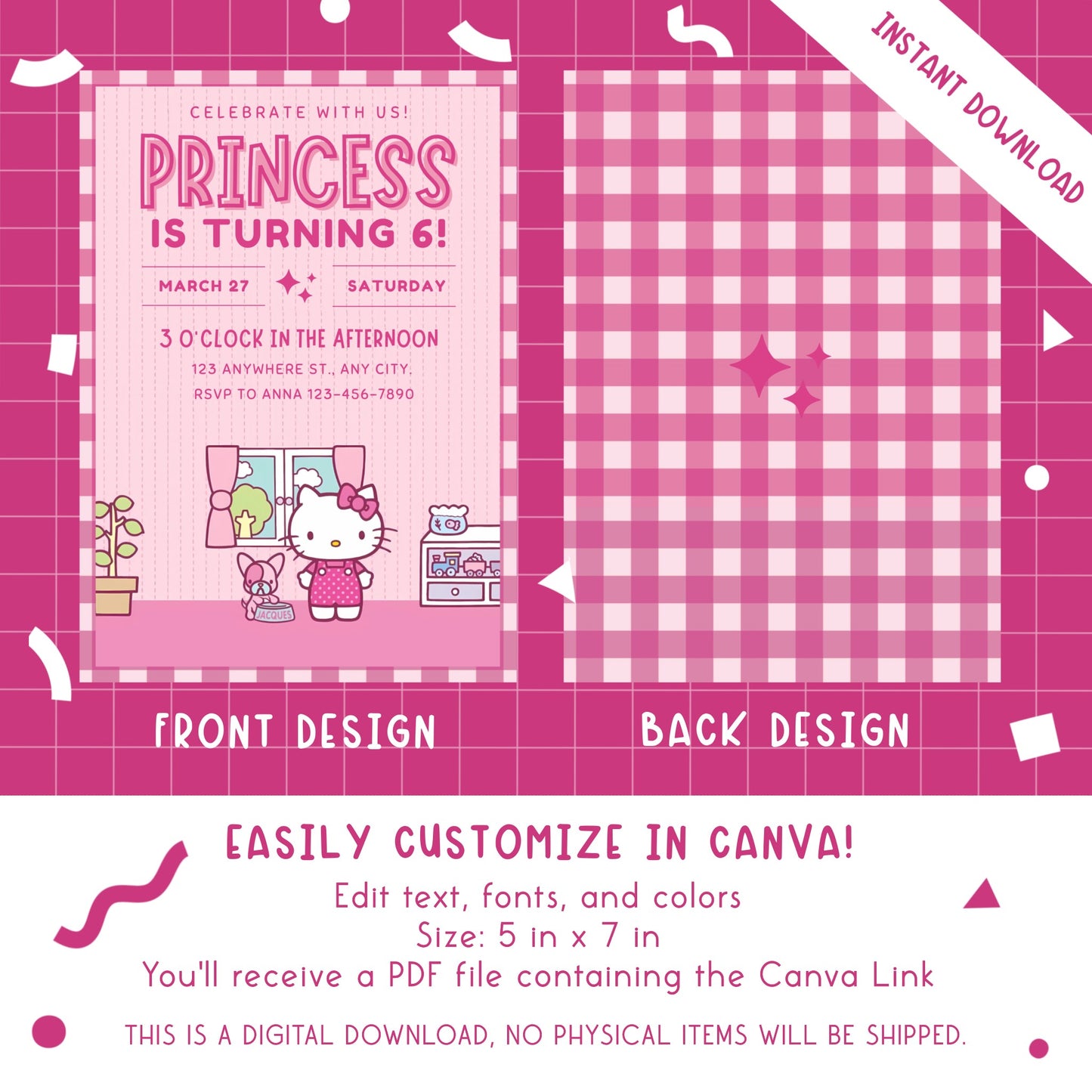 Hello Kitty Birthday Party Invites
