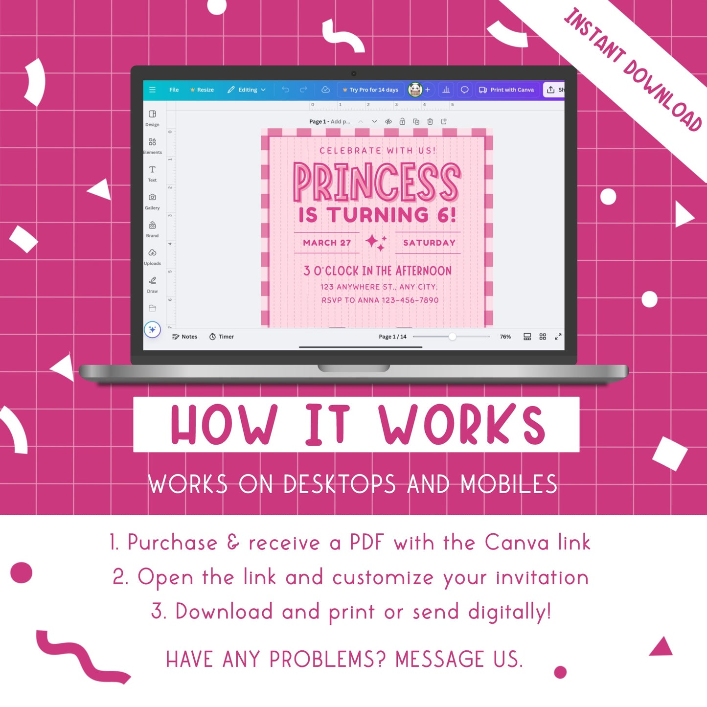 Hello Kitty Birthday Party Invites