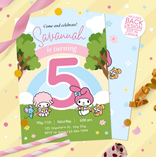 My Melody Birthday Party Invitation