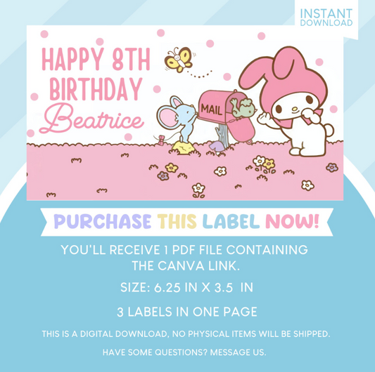 My Melody Birthday Party Gable Box