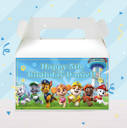 Paw Patrol Birthday Party Gable Box