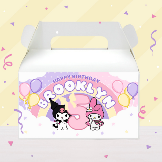 Kuromi and Melody Birthday Party Gable Box