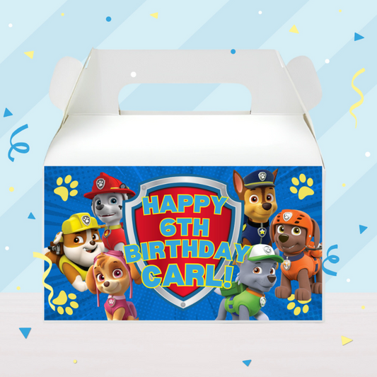 Paw Patrol Birthday Party Gable Box