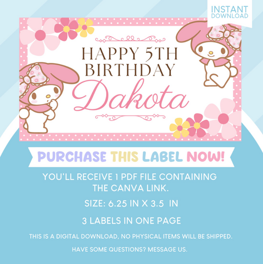 My Melody Birthday Party Gable Box