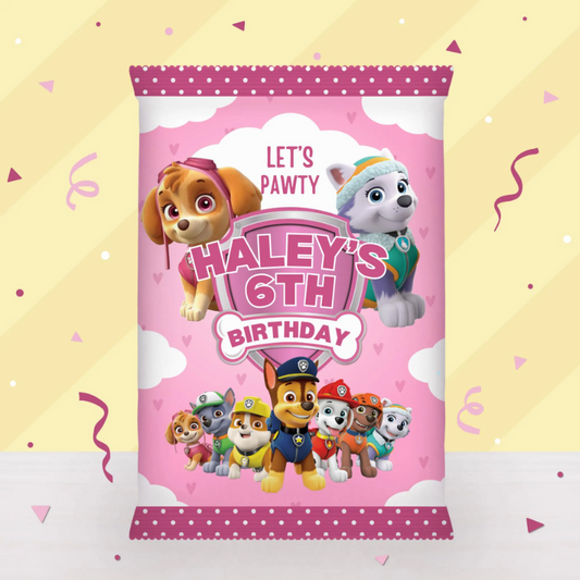 Paw Patrol Birthday Party Favor Chip Bag