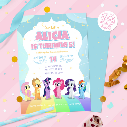 My Little Pony Birthday Party Invitation