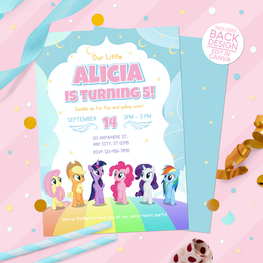 My Little Pony Birthday Party Invitation