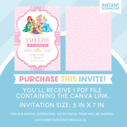Princess Birthday Party Invitation