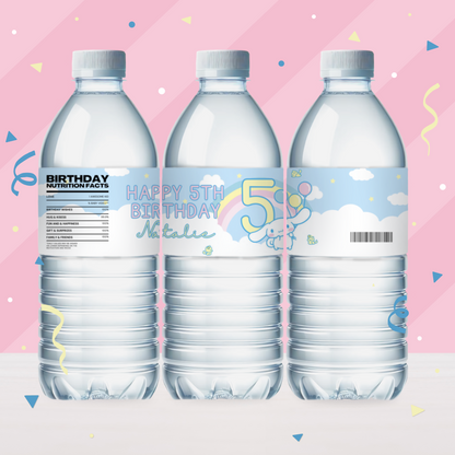 Cinnamoroll Birthday Party Favor Water Bottle