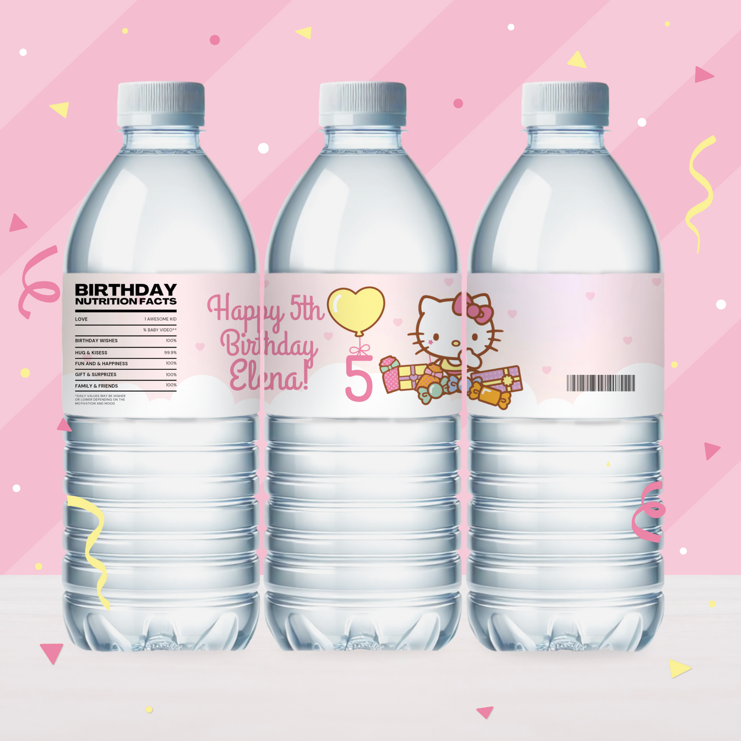 Hello Kitty Birthday Party Favor Water Bottle