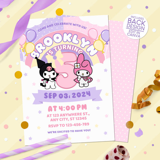 Sanrio Birthday Party Invitation