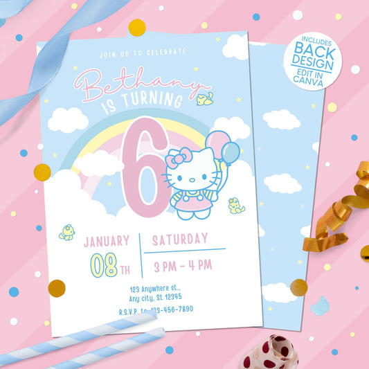 Hello Kitty Birthday Party Invitation