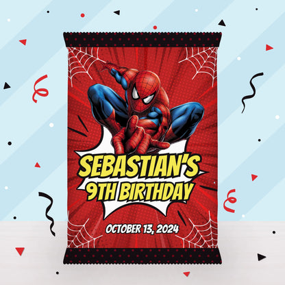 Spiderman Superhero Birthday Party Favor Chip Bag